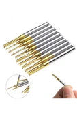 PCB Mini Karbür Freze Kesici 0.8-3.175mm 10 lu Set 3.175mm Shank - 6