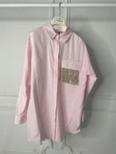 CEBİ PÜSKÜLLÜ TAŞLI PAMUKLU GÖMLEK - 4