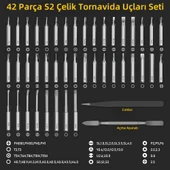 Mioji Mio PS49 500mAh 180r/dk 5 Kademeli 42 Parça Şarjlı Tornavida Seti - 5