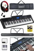 Midex PS-5200BK-H Pro Org 61 LED Işıklı Tuş Hassasiyetli Bluetooth Midi Kulaklık thumbnail 1