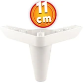 Mobilya Tv Ünitesi Çekyat Koltuk Kanepe Baza Destek Ayağı Ayakları 11 Cm Beyaz Ayak 6'lı Set thumbnail 7