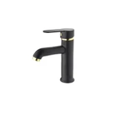 POLİSU KRİSTAL LAVABO BATARYASI (SİYAH-ALTIN) - 1