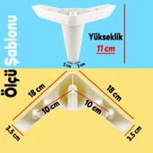 Mobilya Tv Ünitesi Çekyat Koltuk Kanepe Baza Destek Ayağı Ayakları 11 Cm Beyaz Ayak 6'lı Set thumbnail 2