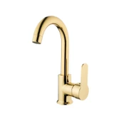 POLİSU KRİSTAL KUĞU LAVABO BATARYASI (ALTIN) - 2