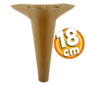 Mobilya Kanepe Sehpa TV Ünitesi Koltuk Ayağı 18 cm Kahverengi Ahşap Desenli Baza Ayak 4 Adet thumbnail 6