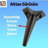 Mobilya Kanepe Sehpa TV Ünitesi Koltuk Ayağı 24 cm Siyah Baza Ayak 4 Adet thumbnail 5