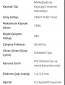 İnverter Turbo Çanta Kaynak Makinesi (Sarı) EEA403 MMA140 - 4