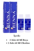 Renna Tüp Boya 60 Ml 6-3 Koyu Kumral Dore 2li Set Oksidan Hediyeli - 2