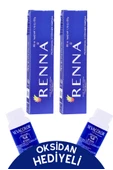 Renna Tüp Boya 60 Ml 1-1 Mavi Siyah 2li Set Oksidan Hediyeli thumbnail 1