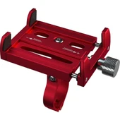 Zhltools KR01 Bisiklet Motorsiklet Gidon Telefon Tutucu, Metal Vidalı Kırmızı - 1