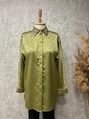 25Y5301 GÖMLEK SATEN GİZLİ DÜĞMELİ YAKA TAŞLI - 4