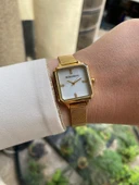 Romanson RM0B14LLGGMS1G Quartz Hasır Kordonlu Altın Rengi 28 mm Kadın Kol Saati - 1