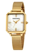 Romanson RM0B14LLGGMS1G Quartz Hasır Kordonlu Altın Rengi 28 mm Kadın Kol Saati - 2