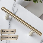 12 Adet Boy Kulp İnox 96 mm Kulp Mobilya Mutfak Dolabı Çekmece Dolap Kapak Kulpu Kulbu Metal Kulpları thumbnail 6