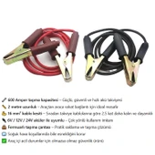 2 Metre 16mm² Kalınlık 6V/12/24V 600 Amper Akü Takviye Kablosu Araç Araba Oto Akümülatör Sarj Şarj - 2