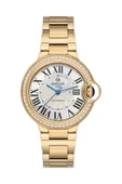 Hislon Ql120g-10sg Quartz Çelik Altın Rengi 34 mm Kadın Kol Saati - 1