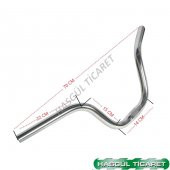 Hsgl Bisiklet Aluminyum Sehir Geniş Kromaj Gidon - 4