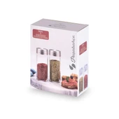 Paşabahçe 43890 Basic Metal Kapaklı Tuzluk 2 li - 1