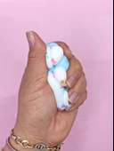 Pati Taba Squishy Kedi Pati Sıkma 7 cm Pullu Pati Sukuşi - Mavi - 4