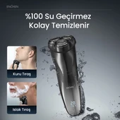 Enchen Blackstone 3 Siyah Çift Yönlü Kavisli Bıçaklı Dijital Ekranlı Suya Dayanıklı Şarjlı Tıraş Makinesi - 4