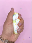 Pati Taba Squishy Kedi Pati Sıkma 7 cm Pullu Pati Sukuşi - Sarı - 4