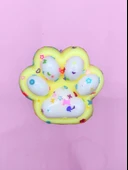 Pati Taba Squishy Kedi Pati Sıkma 7 cm Pullu Pati Sukuşi - Sarı - 5
