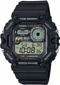 Casio WS-1700H-1AVDF Quartz Dijital Silikon Siyah Organik Cam 10 ATM 49 mm Erkek Kol Saati - 1