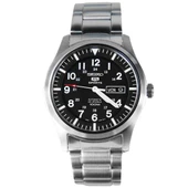 Seiko 5 SNZG13K1 Otomatik Çelik Gri Siyah Kadran 10 ATM 42 mm Nato Kordon Hediyeli Erkek Kol Saati - 6