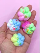 Mini Pati Taba Squishy Kedi Pati Sıkma 3,5 cm Pullu Pati Sukuşi - 4 adet - 1