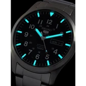 Seiko 5 SNZG13K1 Otomatik Çelik Gri Siyah Kadran 10 ATM 42 mm Nato Kordon Hediyeli Erkek Kol Saati - 4