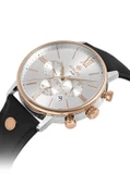 Hislon DT116R-02BR 42 mm Deri Kordonlu Erkek Kol Saati - 4