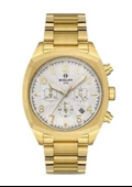 Hislon MS108G-08SG Japon Analog Çelik Altın Rengi Safir Cam 42 mm Erkek Kol Saati - 2