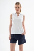 FASHION FRIENDS KADIN POLO V YAKA KOLSUZ T-SHİRT 25Y0516K1 - 5