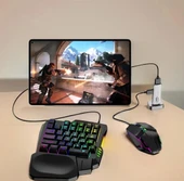 Serreha Pubg Mobil Oyun Kiti Klavye Mouse Dönüştürücü Seti Gamer Aksesuar 5 In1 Bt5.3 - 4