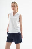 FASHION FRIENDS KADIN POLO V YAKA KOLSUZ T-SHİRT 25Y0516K1 - 1