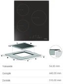 45 CM Siyah Ankastre Set (Lumino Ocak/Vega Fırın/Vega Davlumbaz) - 2