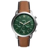 Fossil FFS5963 Quartz Deri Kahverengi Yeşil Kadran 42 mm Erkek Kol Saati - 1