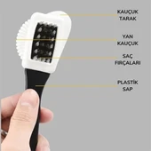 Çift Taraflı Pratik Taşınabilir Süet Nubuk Deri Çizme Bot Ayakkabı Temizleme Bakım Fırçası - 4