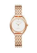 Obaku Denmark V286LXVISV Quartz Çelik Rose Kristal Mineral Beyaz Kadran 29 mm Kadın Kol Saati - 1
