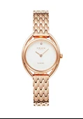 Obaku Denmark V286LXVISV Quartz Çelik Rose Kristal Mineral Beyaz Kadran 29 mm Kadın Kol Saati - 2