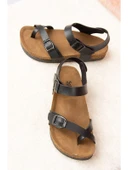 Fox Shoes Siyah Kadın Sandalet H777786009 thumbnail 3