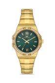 Ferro FL21358A-B6 Quartz Çelik Gold Yeşil Kadran 34 mm Kadın Kol Saati - 2