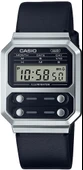 Casio A100WEL-1ADF Retro Quartz Dijital Deri Siyah 33 mm Erkek Kol Saati - 2