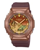 Casio GM-2100CL-5ADR Quartz Analog/Dijital Silikon Kahve 20 ATM 44 mm Erkek Kol Saati - 1
