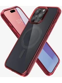 Spigen iPhone 15 Pro Kılıf, Spigen Ultra Hybrid Magfit (Magsafe Uyumlu) Deep Red - 4