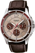 Casio MTP-1374L-7A1VDF Quartz Deri Kahverengi Gri Kadran 44 mm Erkek Kol Saati - 3