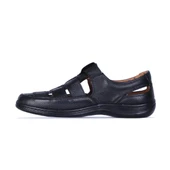 Moda Ayakkabı 215 Siyah-Kahve Deri Yazlık Ayakkabı thumbnail 6