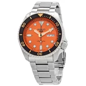 Seiko SRPD59K1 Otomatik Çelik Gri Turuncu Kadran Hardlex Cam 10 ATM 42 mm Erkek Kol Saati - 5