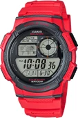 Casio AE-1000W-4AVDF Quartz Dijital Silikon Kırmızı 10 ATM 44 mm Erkek Kol Saati - 3