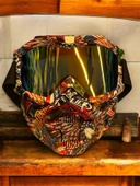 Tex 710 Jet Maske Bisiklet Motosiklet Kayak Çok Amaçlı Maske Mor Cam Aynalı Gözlük Kartal Desenli - 1